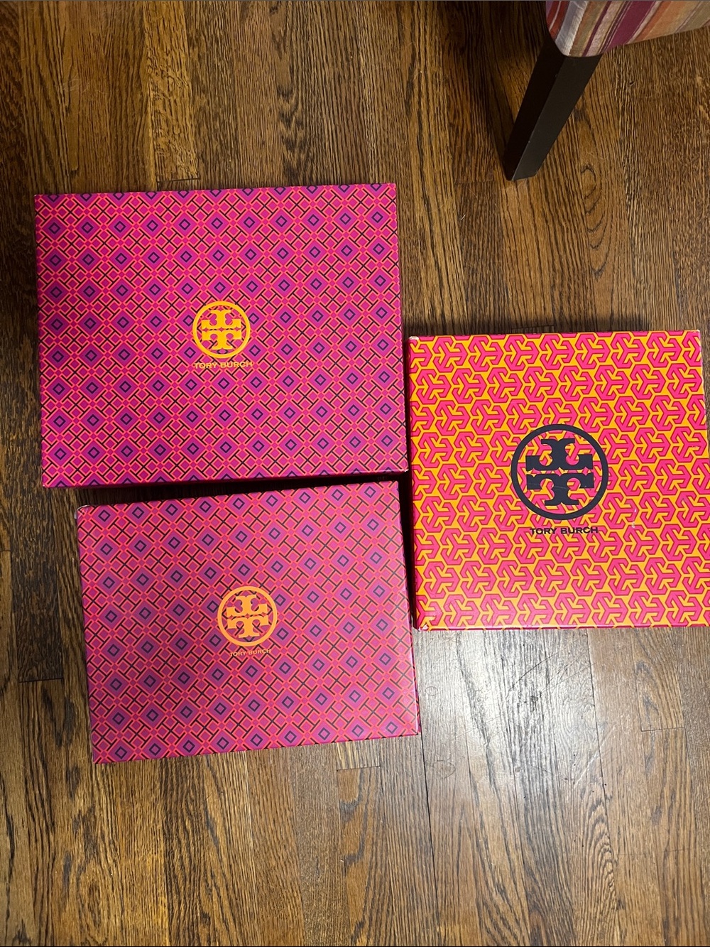 Bundle of THREE large Tory Burch boxes